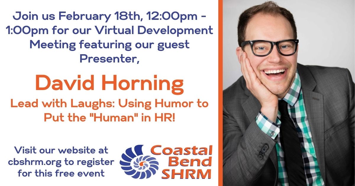 CB_SHRM's tweet photo. ❗️DON'T FORGET❗️
Our Professional Development meeting with @THEdavidhorning is just an hour away!
Register for FREE online at https://t.co/8Lohea9dx9
#CBSHRM #professionaldevelopment #leadership https://t.co/JpDk5U37oH