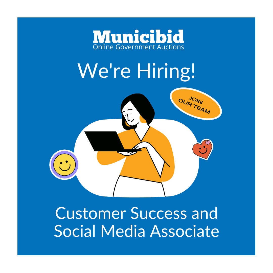 We're growing! We're hiring a Customer Success and Social Media Associate! Learn more and apply here: municibid.com/Careers/CSSMA.…

#job #hiring #remotetalent #remote #fulltimejob #fulltimework #customersuccessjobs #socialmediajobs
