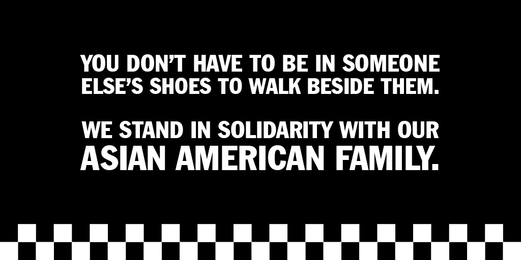 Vans's tweet image. You don’t have to be in someone else’s shoes to walk beside them. We stand in solidarity with our Asian American family. #StopAsianHate