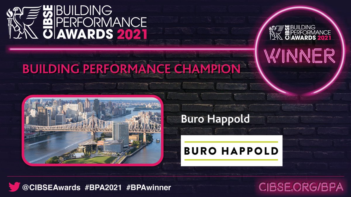 CIBSEAwards's tweet photo. The final category to announce is the Building Performance Champion for 2021. There was some fierce competition but there can only be one winner…well done to Buro Happold @burohappold #BPA2021 #BPAwinner https://t.co/YoAZSY5CBS