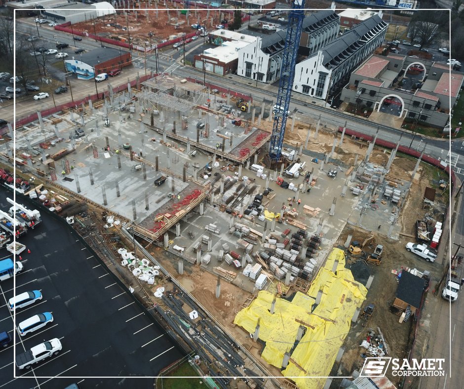 Check out all the progress being made at our CLT The Spectrum Companies Nugget job! The first elevated deck pours are complete and we continue to go vertical.

#sametcorp #thespectrumcompanies