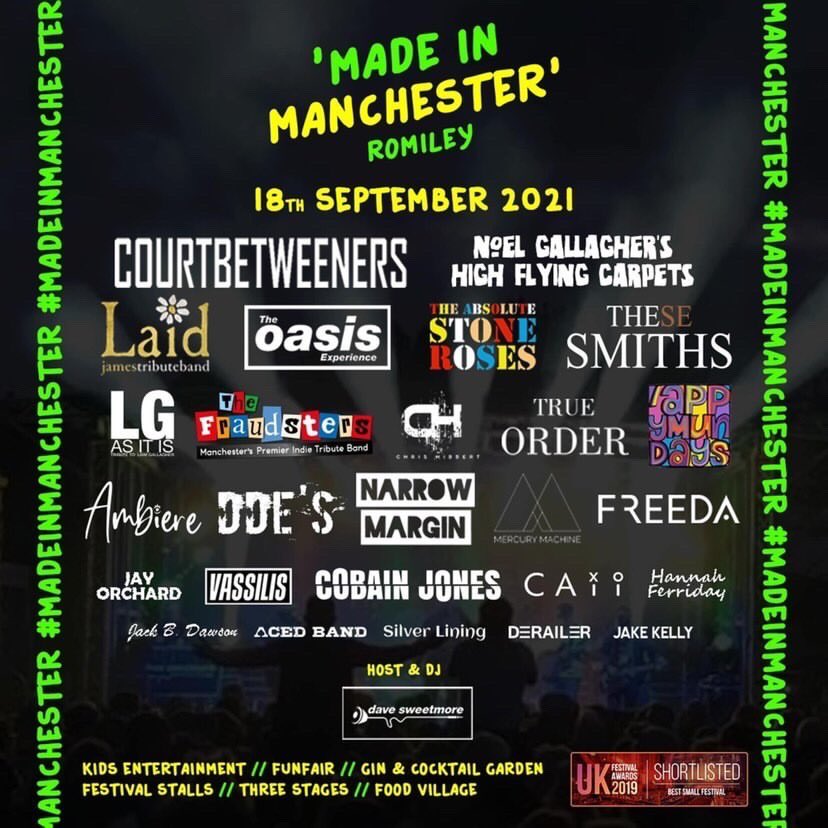 We are playing made in Manchester on the 18th September 

Get your tickets fast 

ticketsource.co.uk/madeinmanchest…