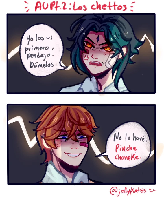 No se como traducir esto al ingles, ni mucho menos como explicar bien el contexto. Pero esto existe jjsjsjsj.

Xiao y Childe peleándose por los últimos chettos de la tiendita de la escuela
 
#xiao #Aether #AetherXiao #魈空 #XiaoAether #原神 #GenshinImpact 