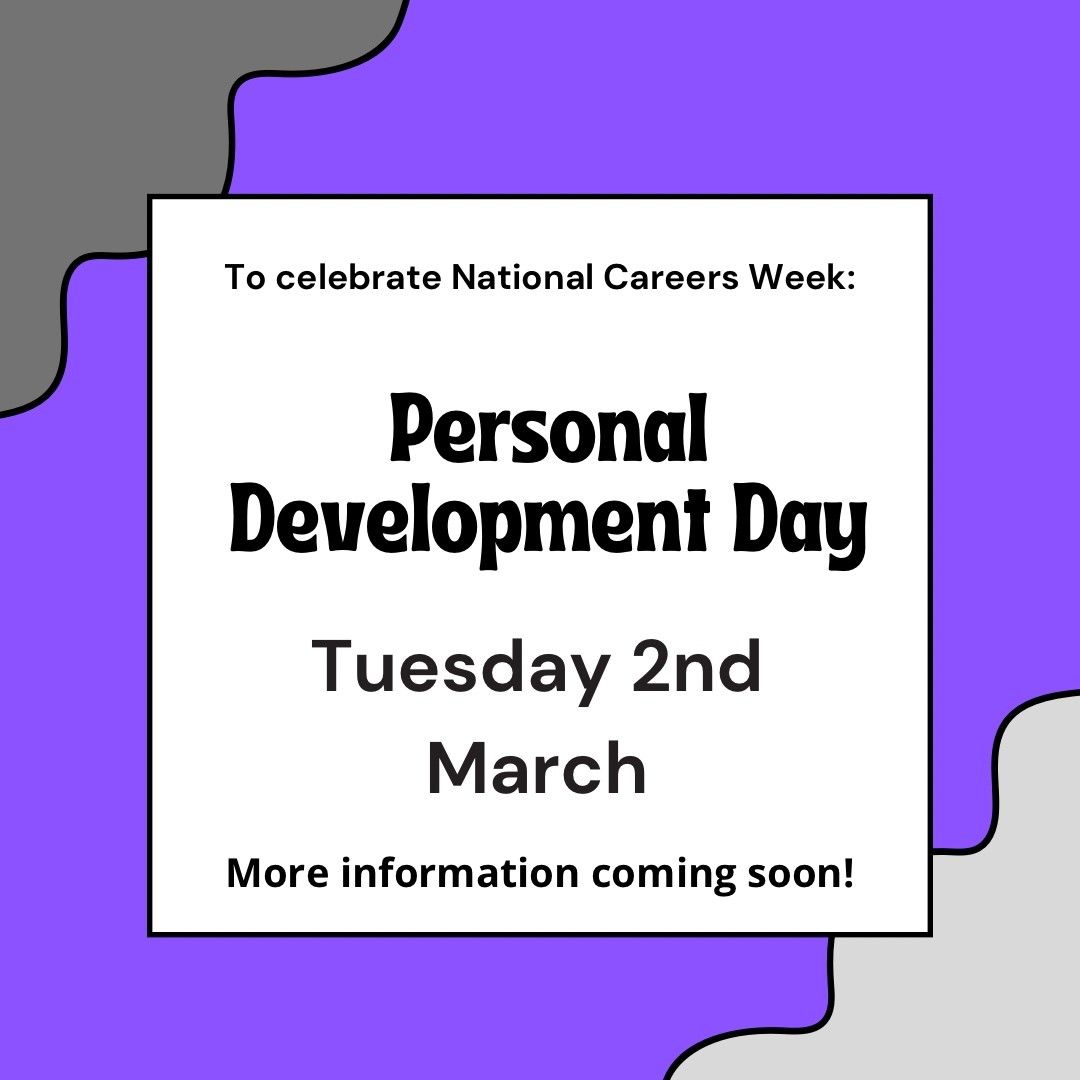 Students in Years 7-11 will be taking part in a personal development day as part of National Careers Week 2021. Students will participate in a wide range of personal development and careers based activities via Teams. #NCW2021 #MicrosoftTeams