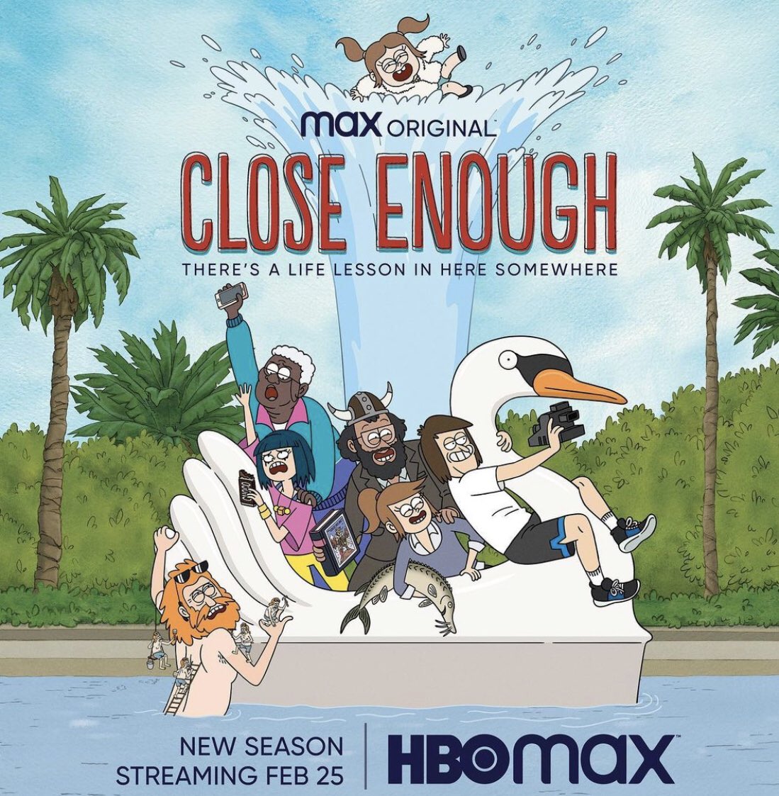 @CloseEnoughMax season 2 is streaming NOW featuring the comedy stylings of @JGQuintel @mikecolton @jaboud @AlisonAgosti @AaronBurdette @gabedelahaye @himelissahunter @stephanieritter and a tiny little bit of me. We’re all sweeties!! Watch it!