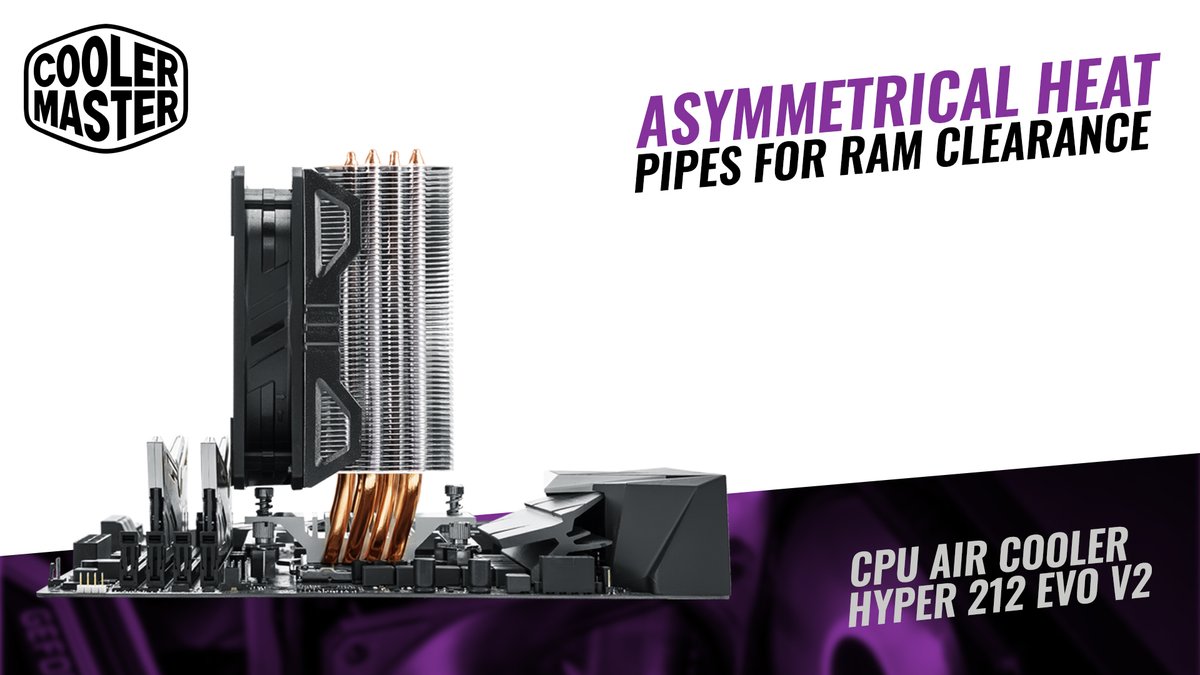 CoolerMasterME's tweet photo. يأتي المبرد الجديد #Hyper212EvoV2 بتصميم مائل لإنابيب التبريد لضمان وجود مساحة كافية لذاكرة RAM، قاعدة المبرد معدلة لضمان التثبيت بشكل أسهل، مروحة #SickleFlow120 الجديدة لتحسين التبريد وإنخفاض الضجيج. 😎💪
https://t.co/BYNzozLNvE
#CoolerMaster #MakeItYours #خليها_على_طريقتك https://t.co/IzxJeksX2U