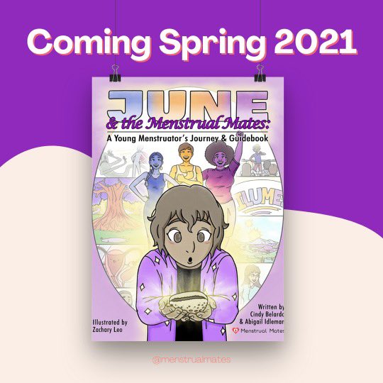 🔊ANNOUNCEMENT!🔊
👉𝙅𝙪𝙣𝙚 𝙖𝙣𝙙 𝙩𝙝𝙚 𝙈𝙚𝙣𝙨𝙩𝙧𝙪𝙖𝙡 𝙈𝙖𝙩𝙚𝙨 : A Young Mensturator’s Journey and Guidebook comes out this APRIL! Available digitally and paperback.

👉Go to MenstrualMates.com for more info and to get updates on the release date! #booktalk #sexed