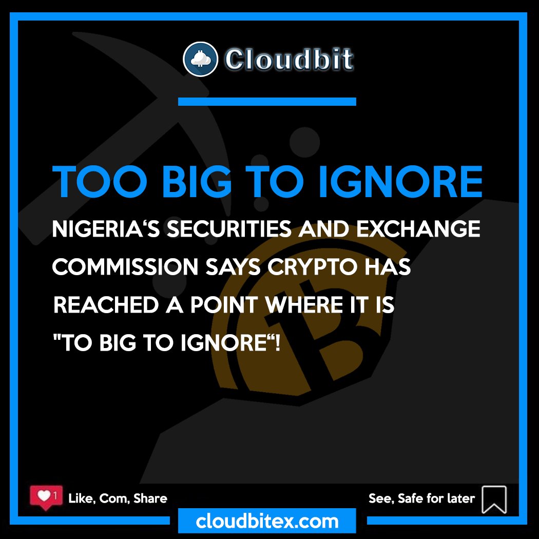 Nigeria's SEC says crypto is now 'too big to ignore'!

🌐 Link in bio - Hurry up take a look at it!

#bitcoinchina #bitcoinindonesia #bitcoinmarket #tradinglifestyle #bitcoineurope #cryptocurrencynews #tradelifestyle #cryptoinvestment #binancetrading #bitcoinnews #binance