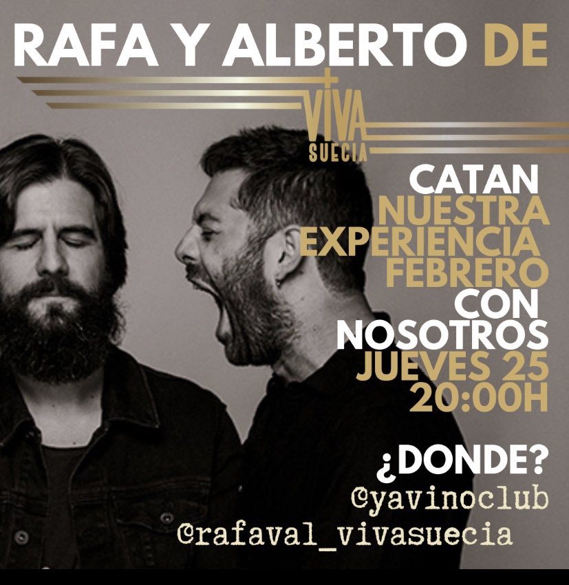 Con un montón de ganas del directo de hoy en Instagram con Rafa y Alberto de <a href="/VivaSuecia/">Viva Suecia</a>
