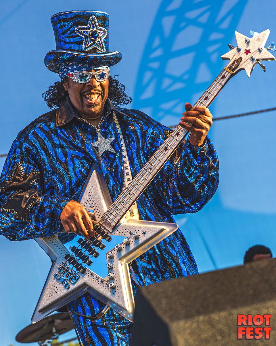 RiotFest's tweet photo. #TBT @Bootsy_Collins. Chicago. 2015. 📸 by @katiehova https://t.co/V41fMHhZun