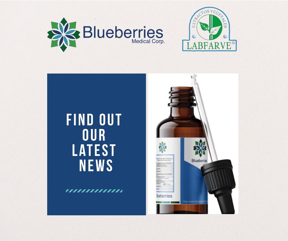 BlueberriesMed's tweet photo. Blueberries is progressing with its strategic alliance with Fundacion Laboratorio de Farmacología Vegetal (“LABFARVE”) to manufacture cannabis based magistral formulations for the Colombian domestic market. Stay tuned for more exciting news in the coming weeks!
#medicalcannabis https://t.co/zDTTvoLNie