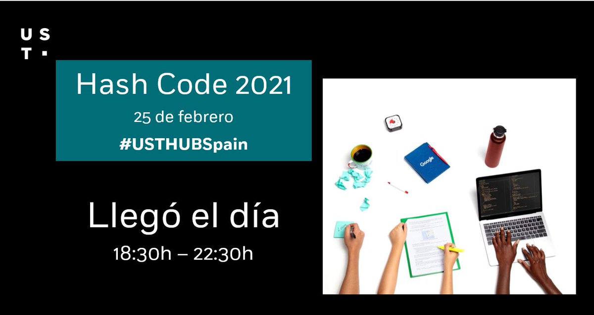 ¡Llegó el día! Arranca el gran evento #HashCode, donde siete equipos participarán desde el #USTHUBSpain resolviendo problemas reales de <a href="/Google/">Google</a> desde las 18:30h hasta las 22:30h💻

¡Mucha suerte a todos! bit.ly/3s94Nkg <a href="/SandraEscS/">Sandra Escudero Sánchez</a>