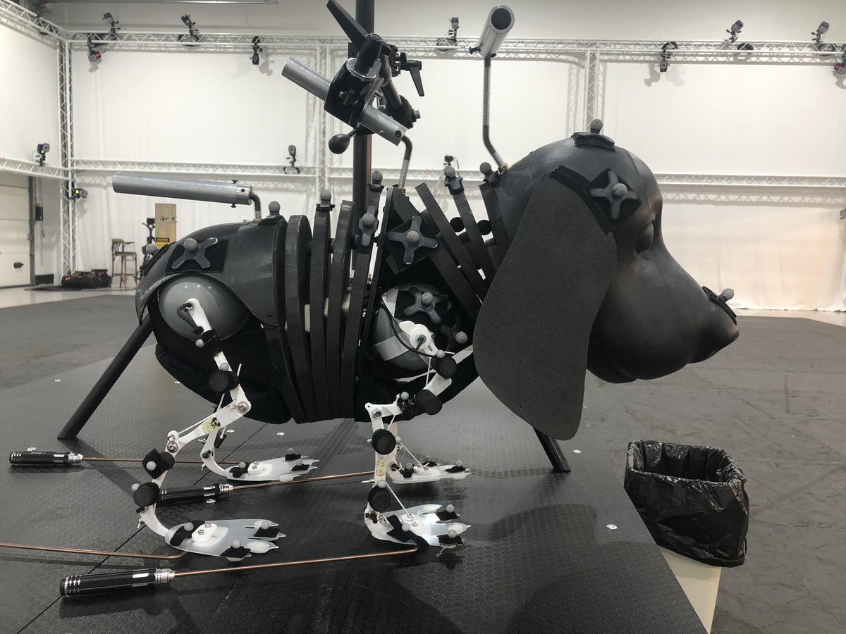 Centroid3D's tweet photo. What a fun, tech testing, full on movement geek-out day, today has been! 

#woofwoof 🐶 
#centroidmotioncapture 
#dog #puppet #pcap #film #production #mocap #motioncapture #optical #cg #puppetry #unrealengine #virtualproduction https://t.co/bJdLf4v3ml