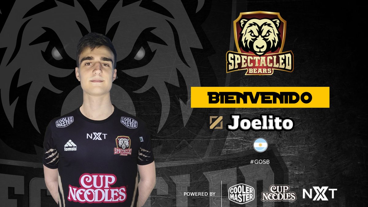 GoBears_Oficial's tweet photo. #LeagueOfLegends
Proveniente de las tierras hermanas de la #lvparg, presentamos a nuestro nuevo Mid Laner @Joelito_S2 . Él aportará a nuestro equipo toda su experiencia dentro de la Grieta.
Powered by:
#CupNoodles @CoolerMaster #NXT
#GOSB https://t.co/fYjOlXhNPS