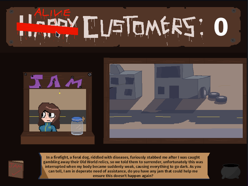 kmatthewmarsden's tweet photo. We had a lot of fun developing a game for the @lucompsoc game jam!  Thank you to @bsimms__ and Harry for working with me to build our post-apocalyptic jam game! It was a weekend with little sleep, but a lot of fun. https://t.co/y4VTcuoEJZ (All the assets are ours!)
@SCC_Lancaster https://t.co/rRj3jCOAPn