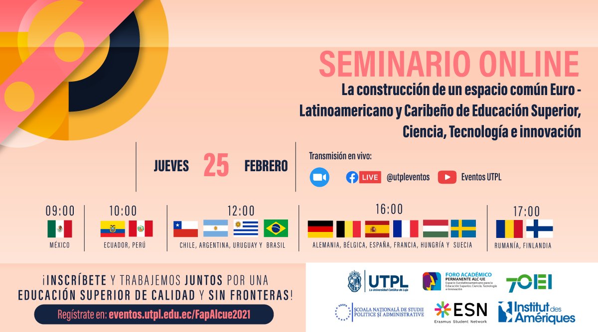 GiannidisKostis's tweet photo. It was a great pleasure to present  @ESN_Int's vision on the creation of higher education space between #Europe and #LatinAmerica together with my colleague @SabogalJ.  The joint space will be fundamental in fostering international education and student mobility even further. https://t.co/UGwEFTp4A8