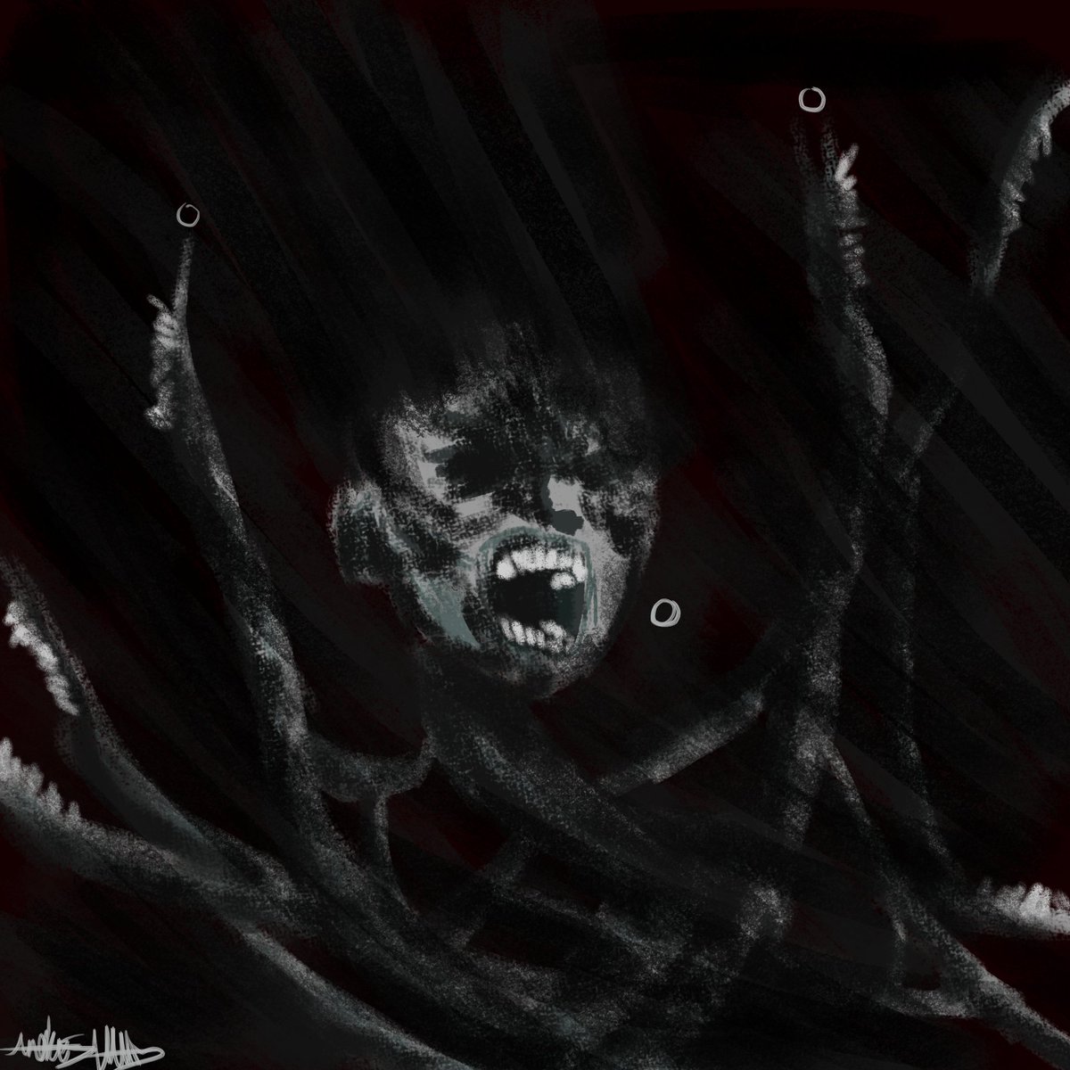 Dead_Demon_Head's tweet photo. I got angry and did this... had to vent but hey, these look kinda cool(?

#ventart #horror #digitalart #darkart https://t.co/pZLAU5YUQo