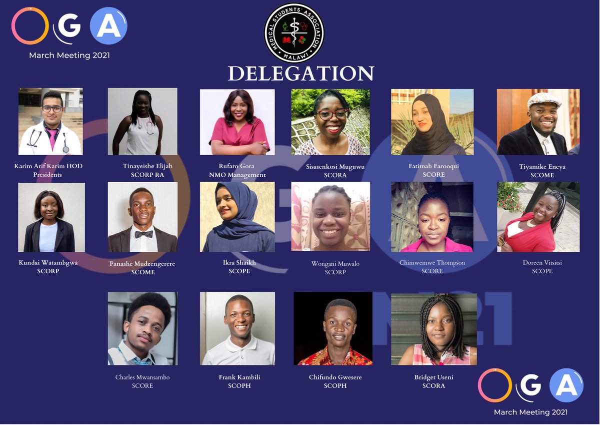 MSA_Malawi's tweet photo. Meet the MSAM delegation for the upcoming Online General Assembly MM21!

#ifmsa #ifmsamoments #ifmsaexchange #ifmsafamily #IFMSA #scorp #scora #scorangels #scome #scoph #scope #score #scoreinternational #medical #medicalstudent #medicalschool #malawi #malawi🇲🇼 https://t.co/9ZGvn7ASFW