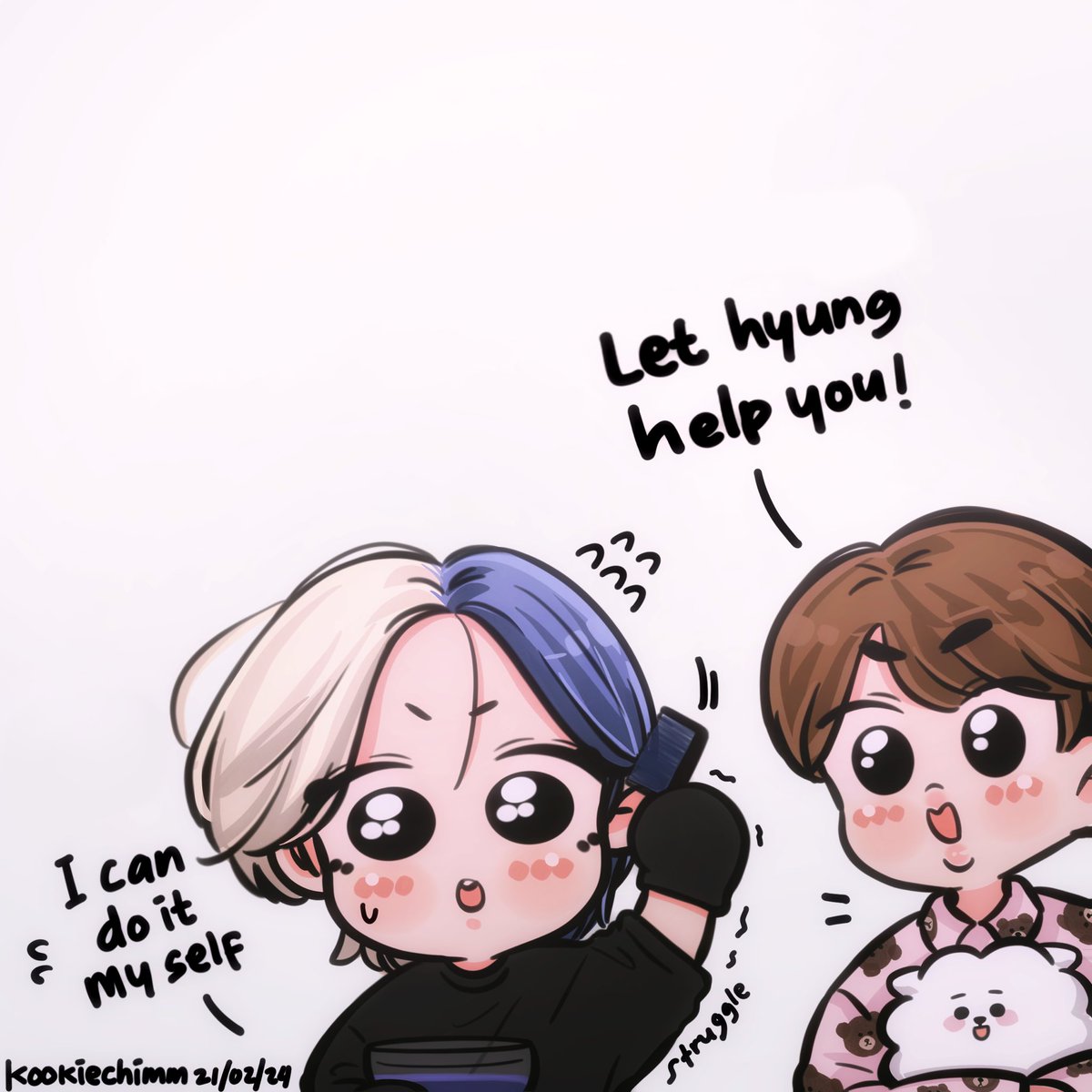 kookiechimm's tweet photo. self-dye hair!!✨ https://t.co/QrjZPSWrCB