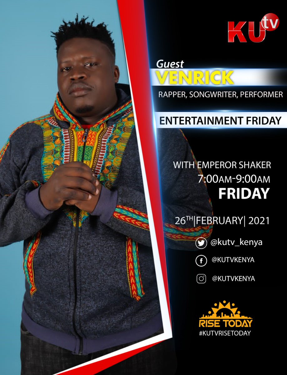 kutv_kenya's tweet photo. #Entertaimentfriday is going to be lit. Join @EmperorShaker @Ashakerde on @kutv_kenya #Teamwikendi from 7:00 am https://t.co/clAbFrvs0s