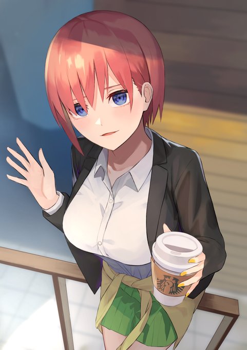 ﾗｶｾさんがTwitterに投稿した中野一花(五等分の花嫁)のイラスト。