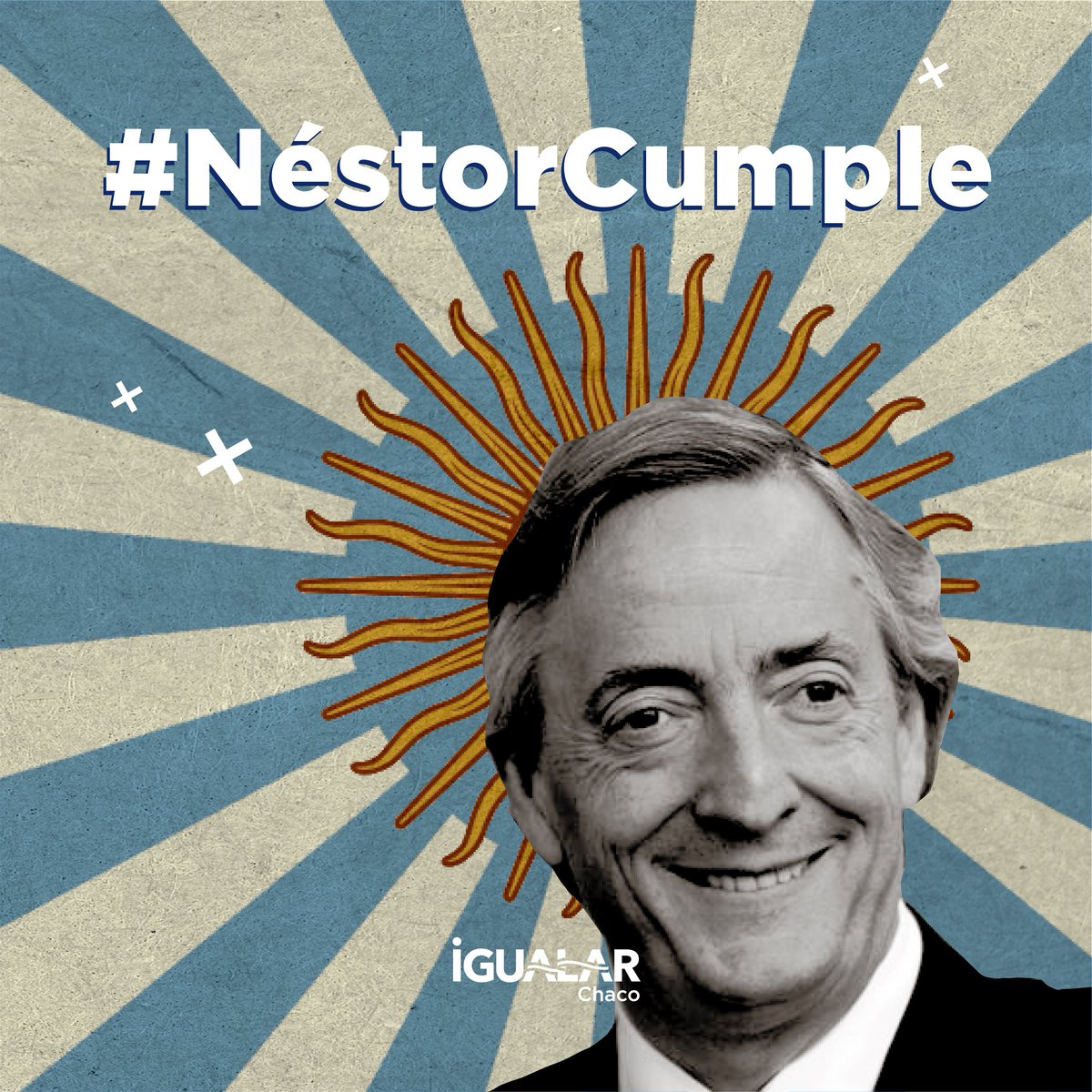 ✌🐧 Un día como hoy hace 71 años nacía Néstor Kirchner, el hombre que devolvió la alegría al pueblo y nos convocó a reconstruir el presente para animarnos a construir entre todxs el futuro. #NestorEterno #NestorCumple