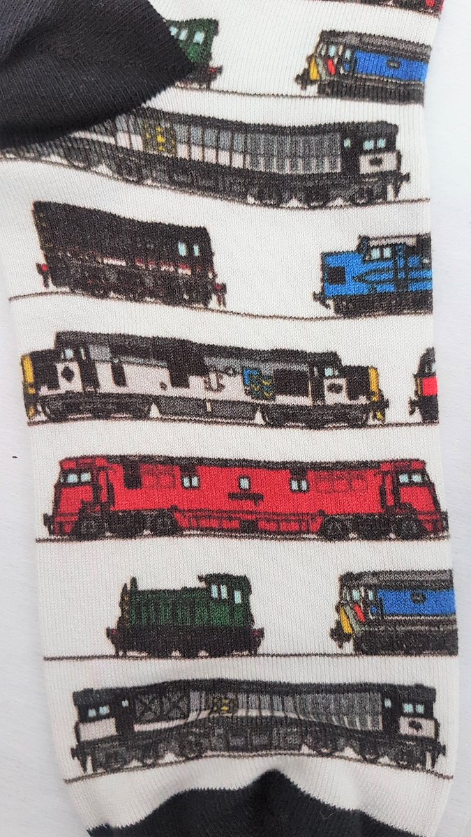 Ontherails2's tweet photo. Every diesel fan needs a pair of diesel socks!
#hellfire #thrash #classictraction #trainsocks #class37loco #class52loco #class58loco #gronk #delticloco
https://t.co/5UqR6tOojK https://t.co/B8NydQscoI