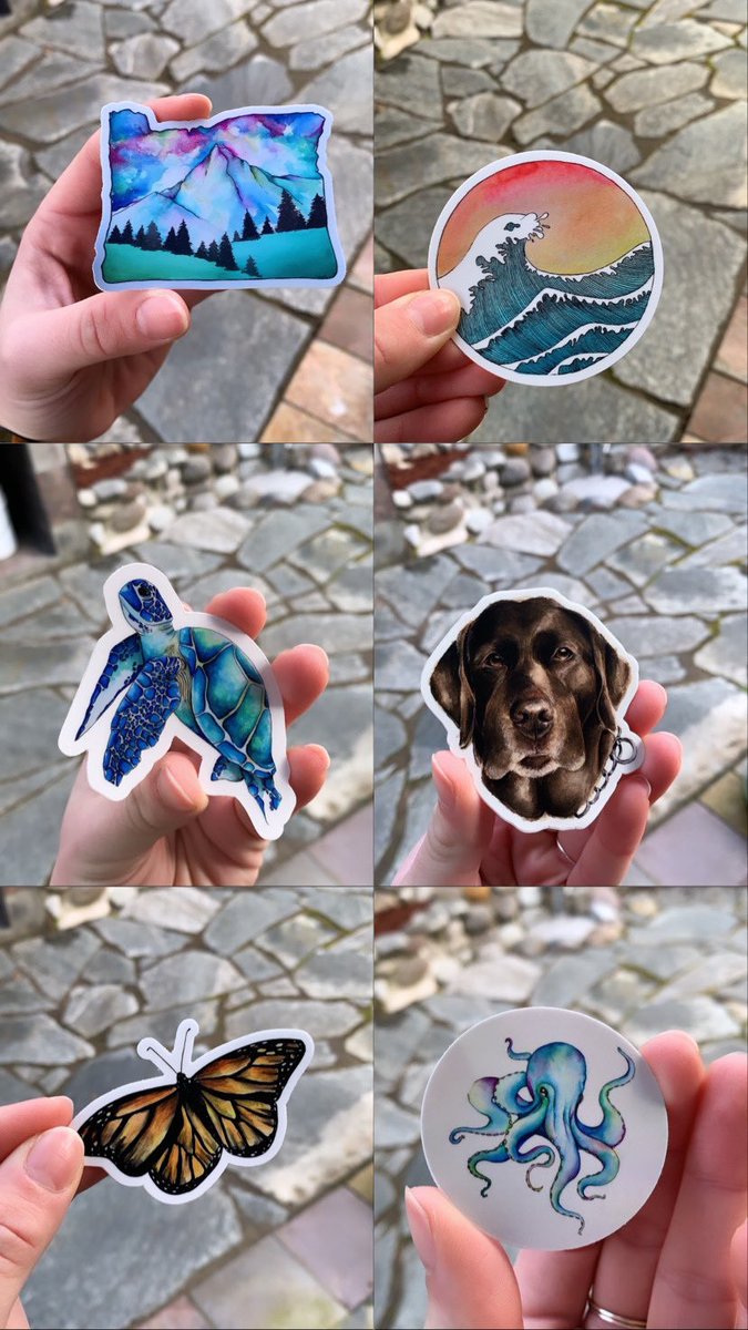 MeganKleist's tweet photo. Final sticker haul set and ready for the grand opening of Galleria at The Smith gallery exhibition starting March 5th - April 11th.
See anything you like?? 
Shoot me a message and/or stop by and say hi😊 https://t.co/RN3FQKJ3io