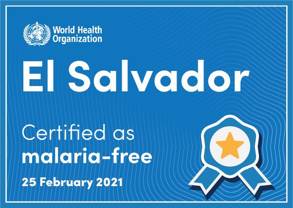 Congratulations, #ElSalvador for the remarkable #EndMalaria achievement! Malaria has afflicted humankind for millennia, but countries like 🇸🇻 are living proof and inspiration for all countries that we can dare to dream of a malaria-free future.
https://t.co/GP4QOSIYxC https://t.co/xMuTHKGu3m