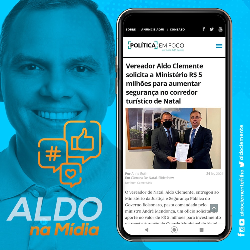 aldoclemente's tweet photo. #CompromissocomNatal
Matéria do blog Política em Foco falando sobre a solicitação que fizemos ao ministro André Mendonça, do Ministério da Justiça e Segurança Pública, de um aporte no valor de R$ 5 milhões para melhorar a segurança do corredor turístico de Natal. https://t.co/NWkDJZpL46