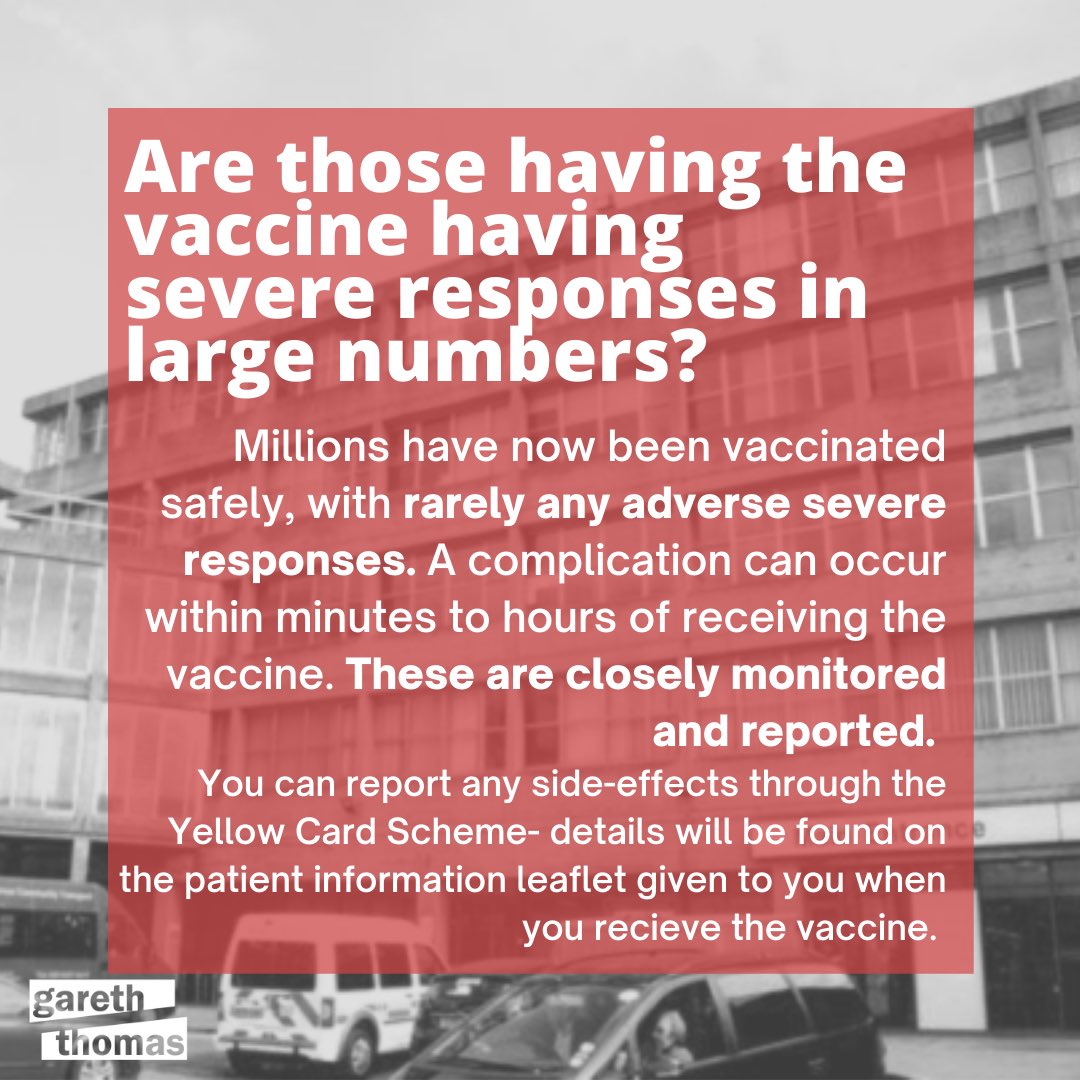 gareththomasMP's tweet photo. Are those with the vaccine having severe responses in large numbers?

#VaccineMythbust 💉 https://t.co/71YL2fZk32