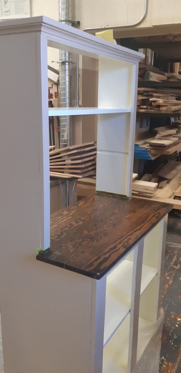 annegray23's tweet photo. #scs construction #Mr. Ernst. Reuse, recycle.  Doing a great job making old pieces of furniture look new and useable again https://t.co/IubJz39oOm
