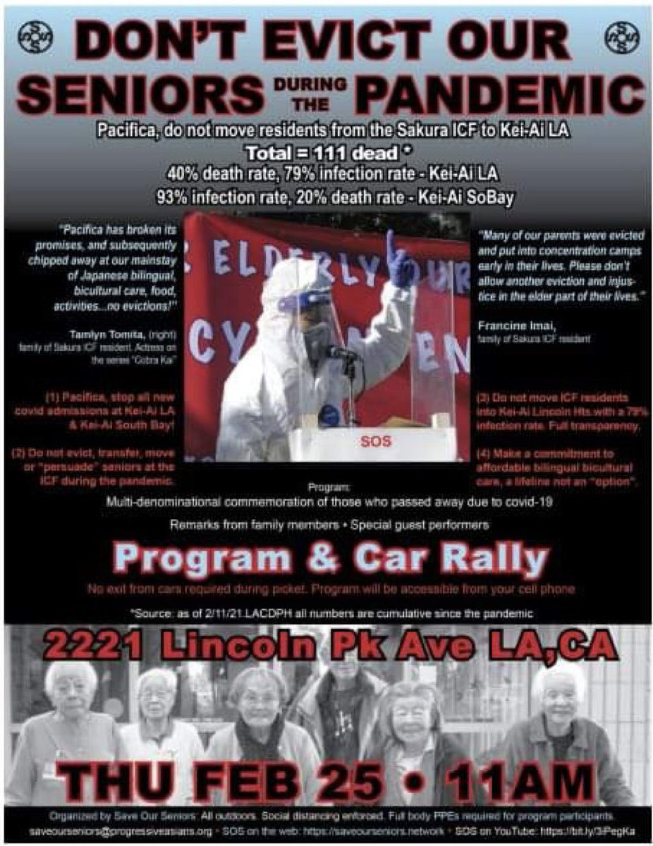 This community action is a COVID Memorial for the 113 residents who have passed in the Kei-Ai facilities. Participants are invited to drive by in their cars and listen to the program via FM transmission. (Rev. Allison will be offering a prayer at the Interfaith service)