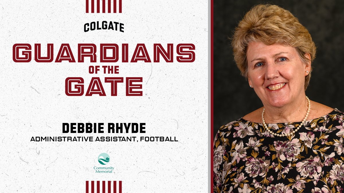 ColgateAthletic's tweet photo. Guardians of the Gate: Debbie Rhyde

Beloved Administrative Assistant Veteran of 40 Raider Football Seasons. https://t.co/hkZHVFadKz https://t.co/36n4sku32S