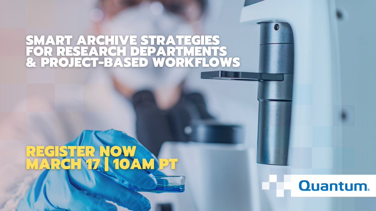 QuantumCorp's tweet photo. For businesses that generate massive amounts of data, a #smartarchive is a necessity. Learn more about how to strategize to increase ROI, decrease spend, and accelerate your innovations. https://t.co/pQdwMIlrhf https://t.co/alKTbZ2j5P