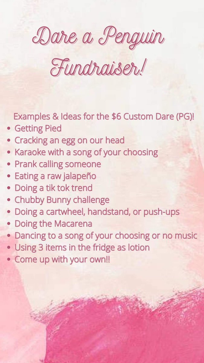 uwkdchi's tweet photo. Alpha Pi chapter would like to invite you to Dare a Penguin!🐧From Feb.24th-Mar.1st you can dare any of the participating sisters! Custom dares will have to be kept PG😉. Include the name of the sister(s) when you venmo. Dares will be posted from Mar.2nd-6th on our insta story!😎 https://t.co/vVADbc0Qmm
