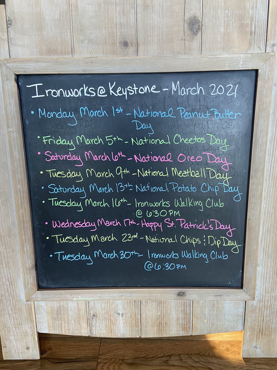 March calendar is filled up and full of yummy treats!
