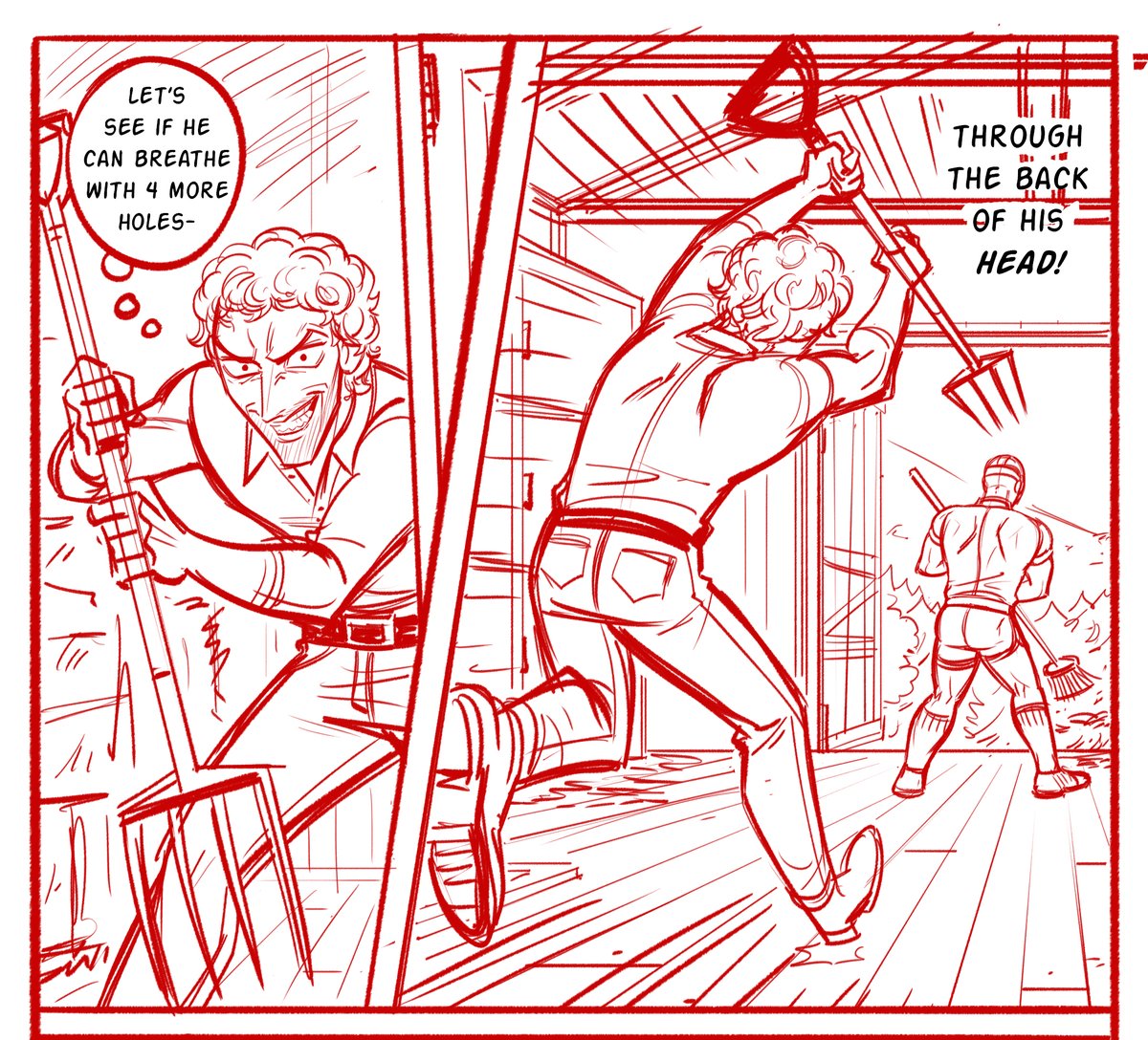 A small preview for the next comics (3 parts) of Camp Counselor Jason Vs. the killers from Wes Craven's "Last House on the Left". ? Can't wait for you guys to see it~! ???‍? 
