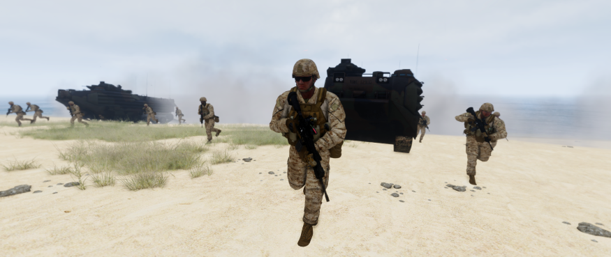 MarineBrigade's tweet photo. Take the Beach! #Marines #Arma3 #MILSIM https://t.co/SYEowKFS7p