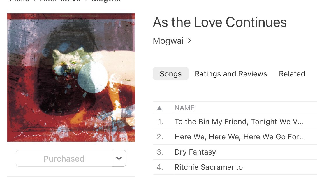 I bought the new Mogwai album. 

Did you?

#Mogwai4Number1