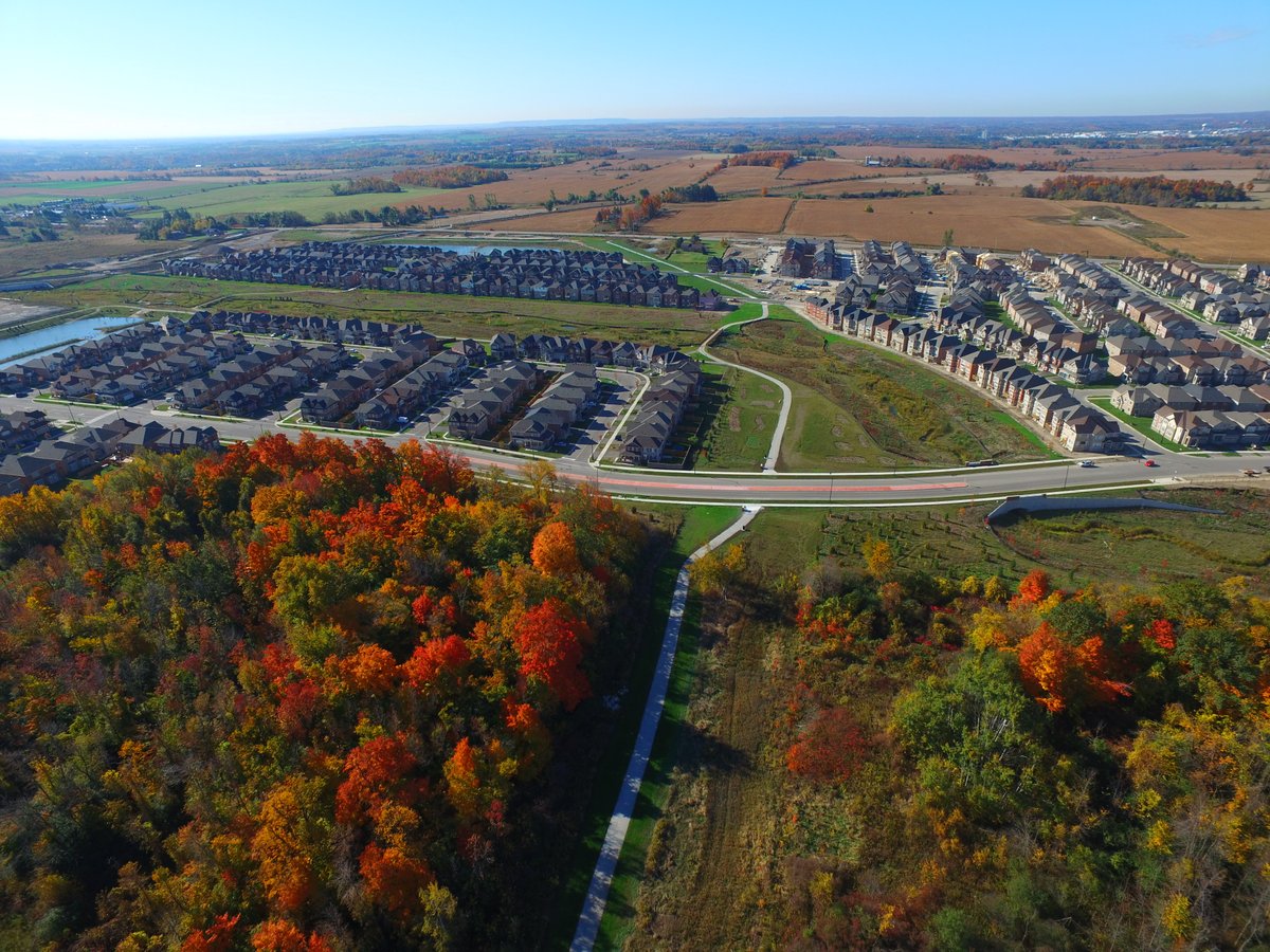 ArgoDevelopment's tweet photo. #tbt to our most prominent past project, Mount Pleasant Village in #Brampton. This transit-oriented #walkablecommunity is anchored by #GoTransit & surrounding civic square, library & community centre, as well as the most extensive #environmentalrestoration of its kind in the GTA. https://t.co/HvttdtdcTI