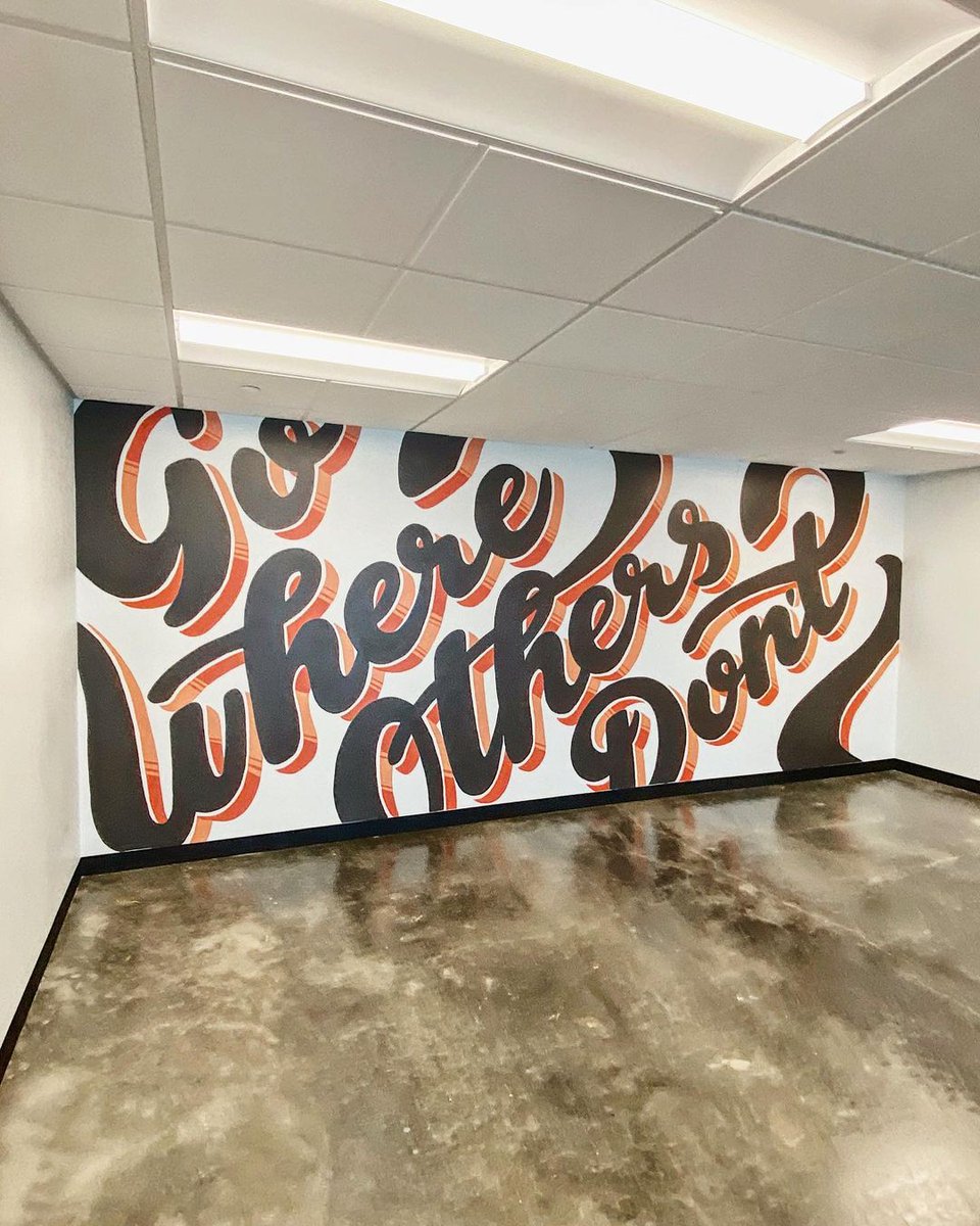 Although our team is located in many cities across the world, we all share the same goal: to inspire people to go places. Thanks to our creative team, a once-empty wall in our KC HQ now serves as a reminder that at MMGY Global we have a knack for blazing new trails. 🌎