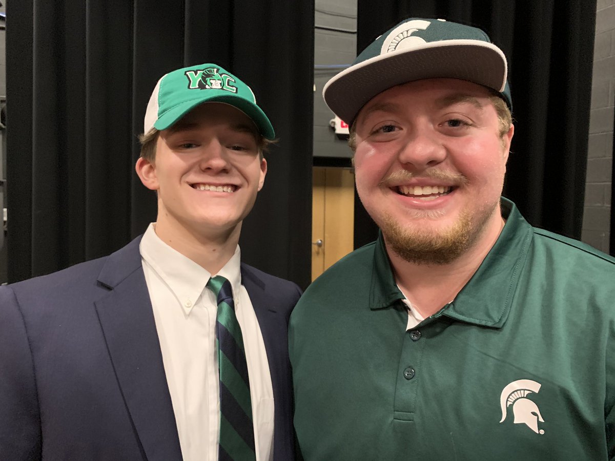 ndlawman's tweet photo. Two of my favorite men on the planet!  Do us proud. #Thirdson @treysnod_6 @Lmurray73 @PowersLacrosse @PCatFootball @YCPMLacrosse @MSU_Football https://t.co/2Xe2vR3RT0