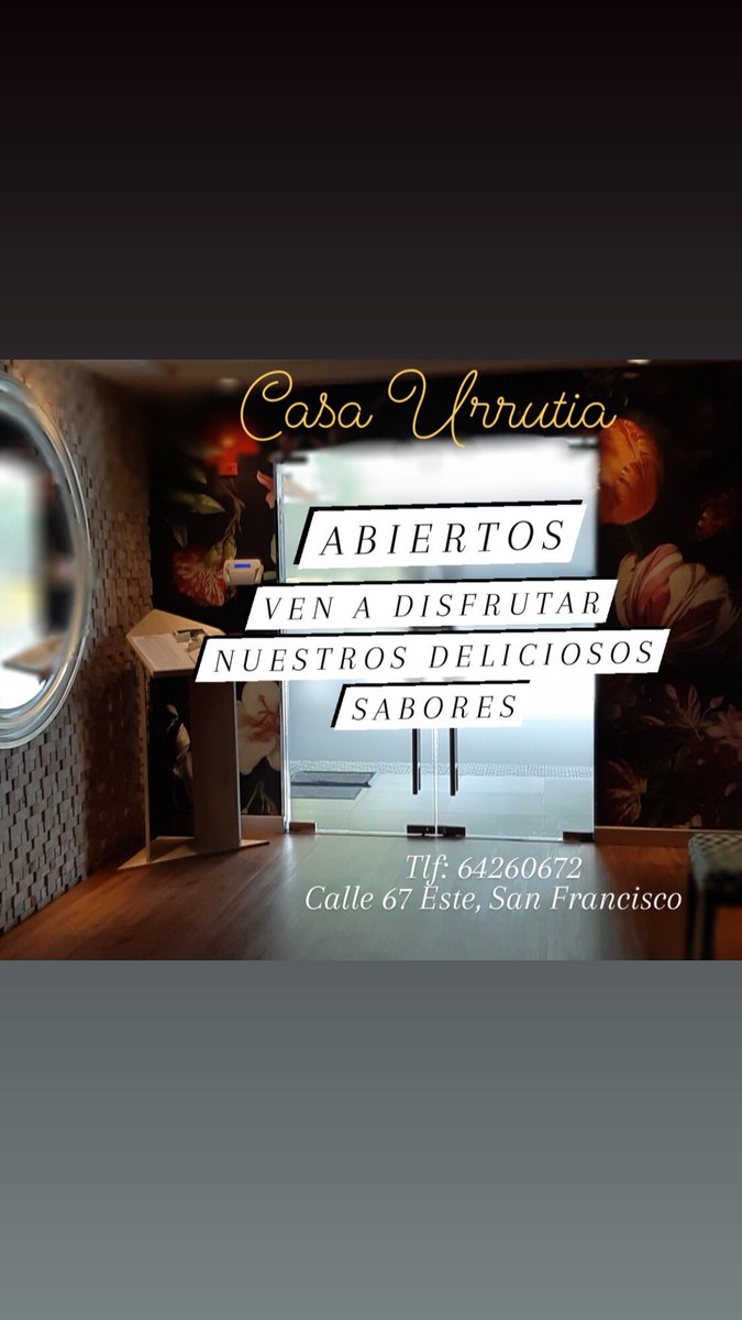 Ya estamos de regreso atendiendo al público en forma presencial, con todas las medidas de BIO seguridad, desde las 12 m hasta las 9:00 pm de lunes a viernes, para reservaciones 6426 0672. Los esperamos  #casaurrutiapty  #comidavasca #comidaespañola #comidamediterranea