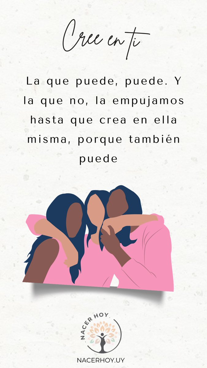 NacerHoy's tweet photo. La que puede, puede. Y la que no, la empujamos hasta que crea en ella misma, porque también puede. https://t.co/ItkHCTwS1r