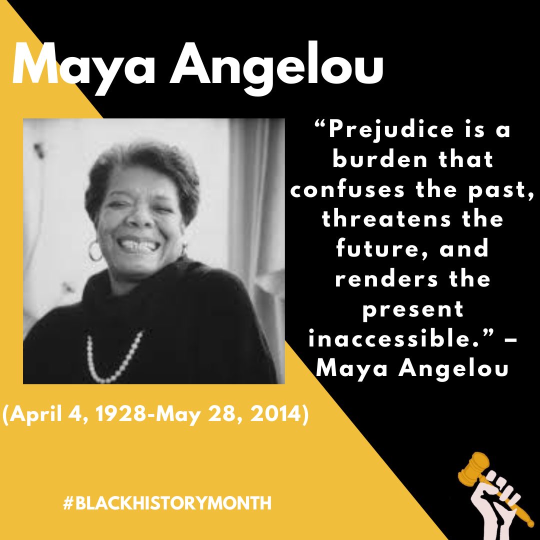 Maya Angelou was a poet, actress, storyteller, activist, and autobiographer. We honor Maya Angelou for using her words and story to express the black female experience, and encouraging and nurturing black writers, and film makers throughout her life and career. #BHM #blackpoets