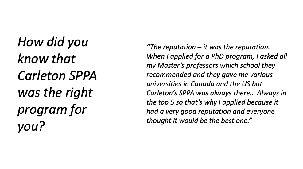 CarletonSPPA's tweet photo. 2. "I asked all my Master's professors which school they recommended and [...] Carleton's SPPA was always there... Always in the top 5." -Alexandre Couture Gagnon #SPPAgraduates #SPPAfuturestudent @FPACarleton @CUGradStudies https://t.co/h5jwD8eeHr