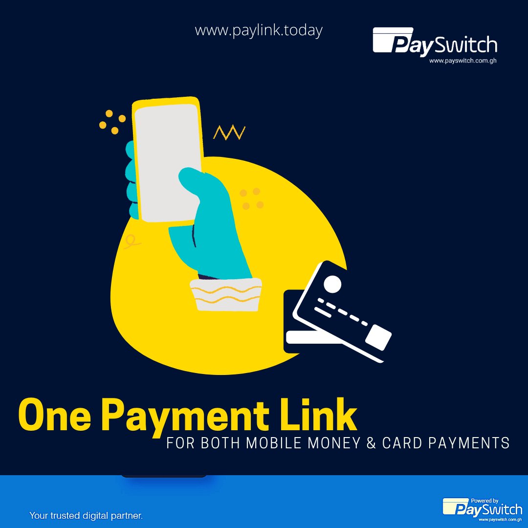 Be Open and ready to receive payments from any #mobile money wallet or card scheme with just a single #Paylink Solution from #PaySwitch. Start for FREE Today - buff.ly/2UTPpcH #ecommerce #mobilemoney #cardpayment #entrepreneur #onlinepayment #ghana #business #digipayments