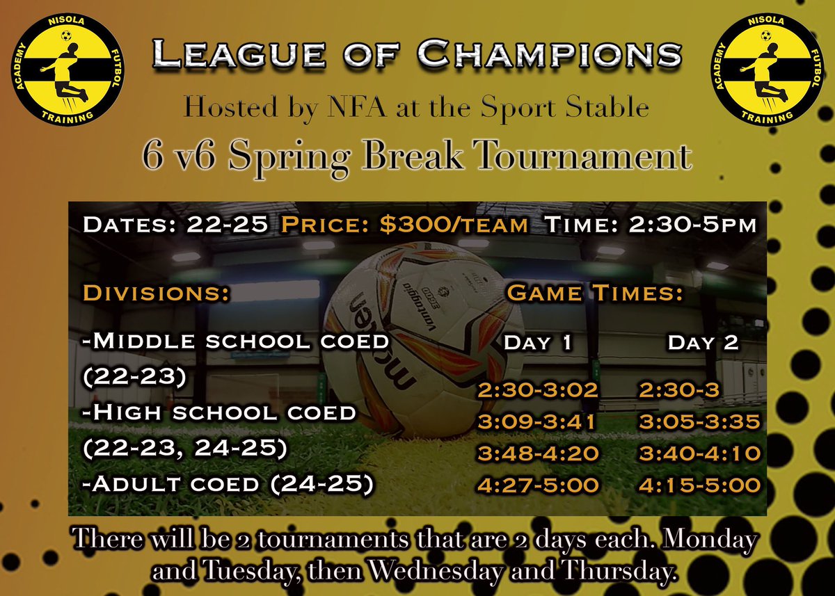NFARiders's tweet image. 6v6 Spring break tournament!! get your team together and sign up🔥🔥

go.teamsnap.com/forms/248100