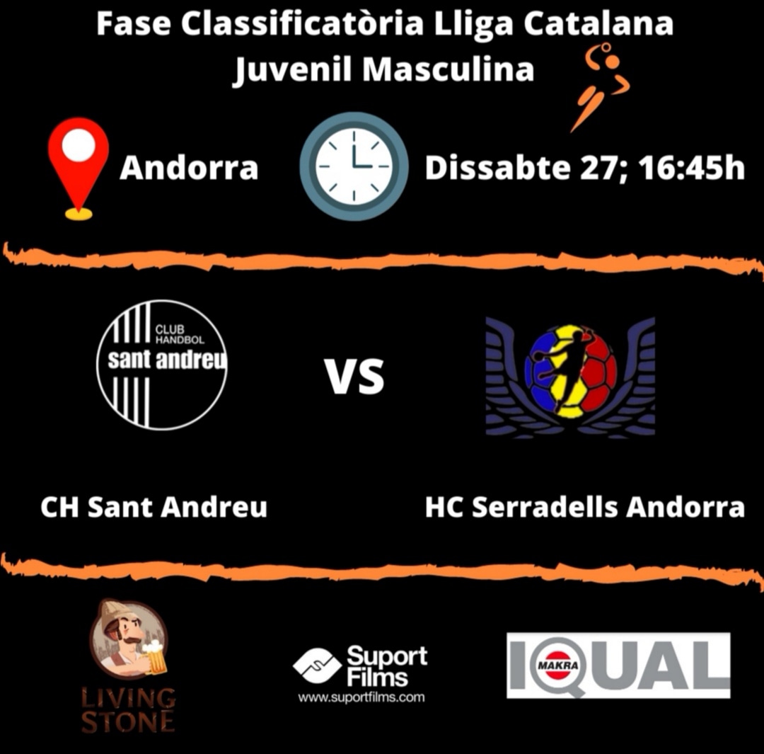 CHSantAndreu's tweet photo. El juvenil disputa el seu segon partit de la Fase Classificatòria de Lliga Catalana! L'equip andreuenc es desplaça a Andorra amb nombroses baixes però amb un gran esperit de lluita. Som-hi!!! 💪🔥 #andreuencsgo #handbol #santandreu https://t.co/FraldcnLU9